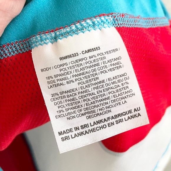 Nike Pro Womens Tank top Blue White Athletic Performance Racer back Sz L - Picture 8 of 13